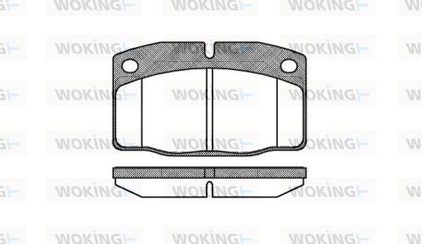 Woking P0013.20 - Тормозные колодки, дисковые, комплект autospares.lv