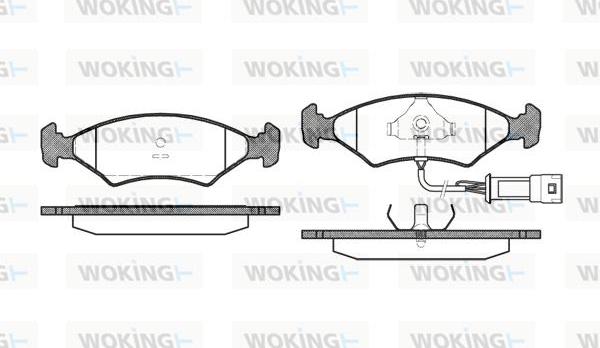 Woking P0193.32 - Тормозные колодки, дисковые, комплект autospares.lv