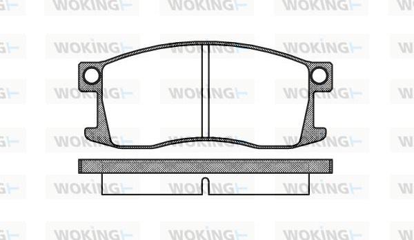 Woking P0103.00 - Тормозные колодки, дисковые, комплект autospares.lv