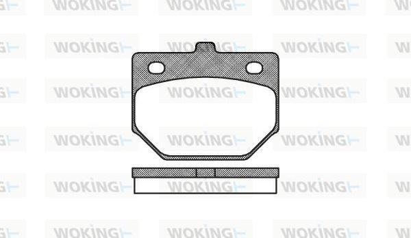 Woking P0123.00 - Тормозные колодки, дисковые, комплект autospares.lv