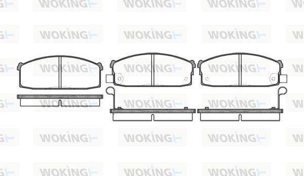 Woking P0173.02 - Тормозные колодки, дисковые, комплект autospares.lv