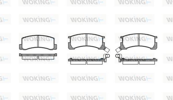 Woking P0853.02 - Тормозные колодки, дисковые, комплект autospares.lv