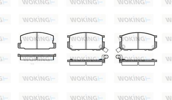 Woking P0803.02 - Тормозные колодки, дисковые, комплект autospares.lv