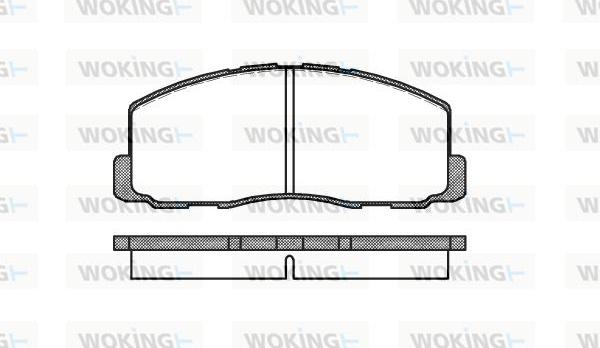 Woking P0883.00 - Тормозные колодки, дисковые, комплект autospares.lv