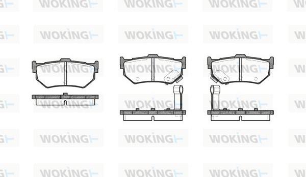 Woking P0833.02 - Тормозные колодки, дисковые, комплект autospares.lv