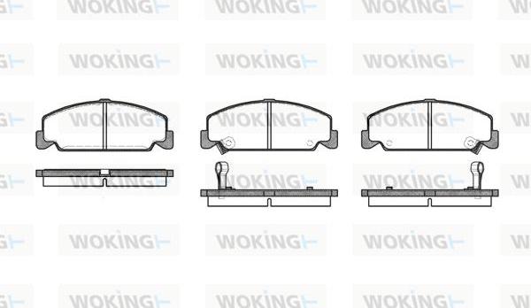 Woking P0823.12 - Тормозные колодки, дисковые, комплект autospares.lv