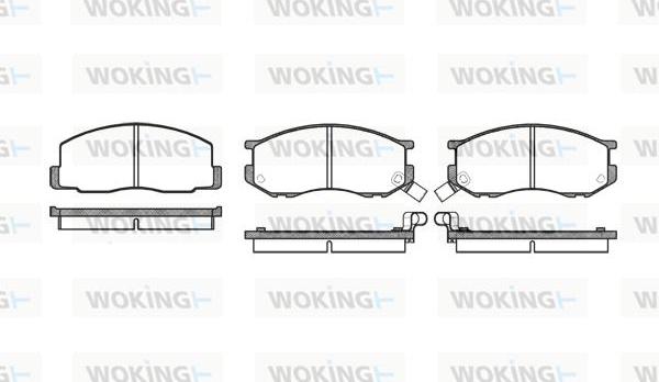 Woking P0873.02 - Тормозные колодки, дисковые, комплект autospares.lv