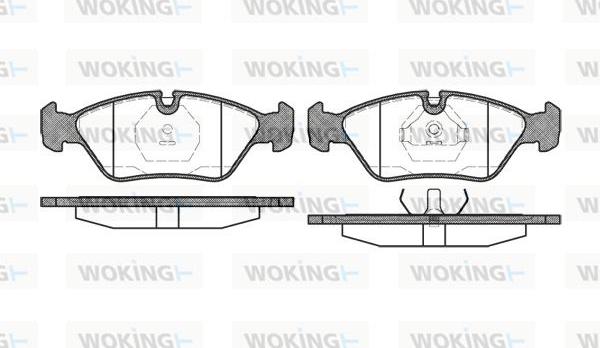 Woking P0393.00 - Тормозные колодки, дисковые, комплект autospares.lv