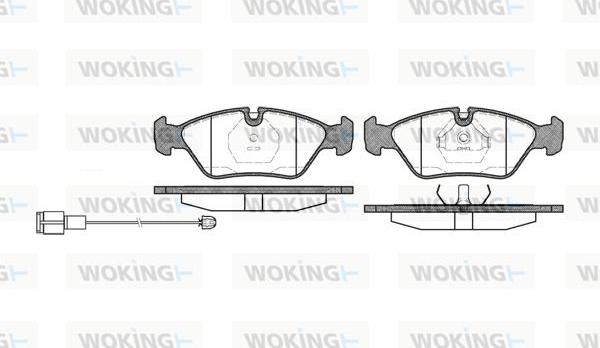 Woking P0393.02 - Тормозные колодки, дисковые, комплект autospares.lv