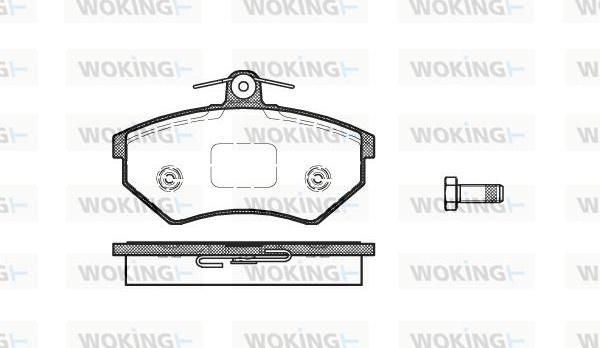 Woking P0343.40 - Тормозные колодки, дисковые, комплект autospares.lv