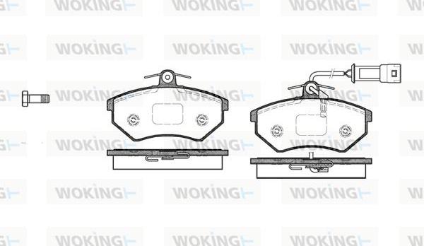 Woking P0343.42 - Тормозные колодки, дисковые, комплект autospares.lv