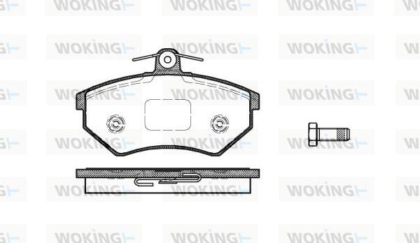 Woking P0343.50 - Тормозные колодки, дисковые, комплект autospares.lv