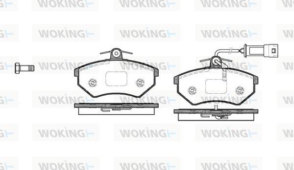 Woking P0343.52 - Тормозные колодки, дисковые, комплект autospares.lv