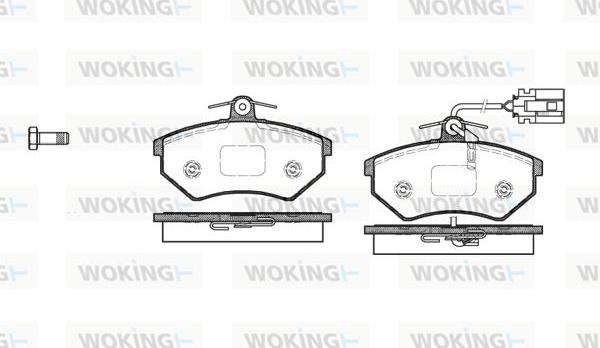 Woking P0343.62 - Тормозные колодки, дисковые, комплект autospares.lv