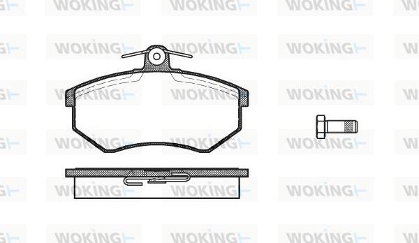 Woking P0343.00 - Тормозные колодки, дисковые, комплект autospares.lv