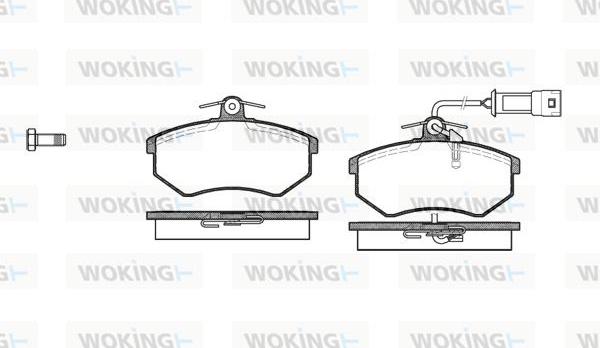 Woking P0343.02 - Тормозные колодки, дисковые, комплект autospares.lv