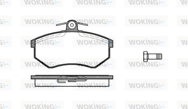 Woking P0343.10 - Тормозные колодки, дисковые, комплект autospares.lv