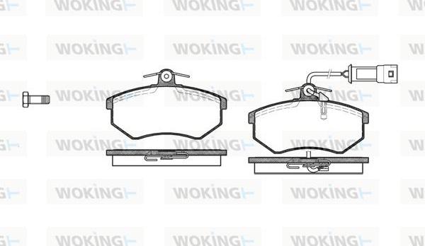 Woking P0343.12 - Тормозные колодки, дисковые, комплект autospares.lv