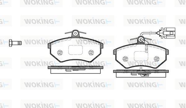 Woking P0343.82 - Тормозные колодки, дисковые, комплект autospares.lv