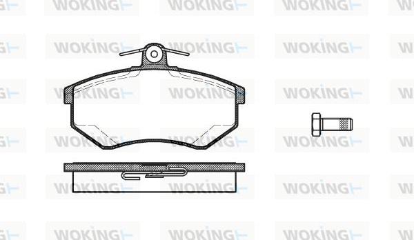 Woking P0343.20 - Тормозные колодки, дисковые, комплект autospares.lv