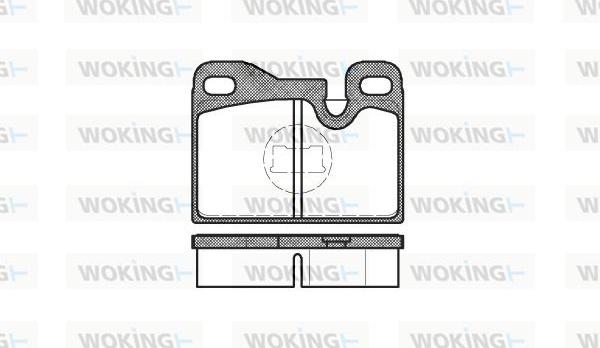 Woking P0303.00 - Тормозные колодки, дисковые, комплект autospares.lv