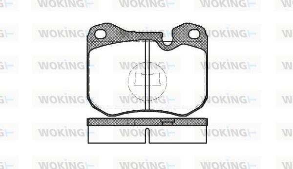 Woking P0313.00 - Тормозные колодки, дисковые, комплект autospares.lv