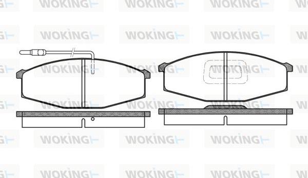 Woking P0293.02 - Тормозные колодки, дисковые, комплект autospares.lv