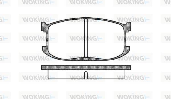 Woking P0263.00 - Тормозные колодки, дисковые, комплект autospares.lv