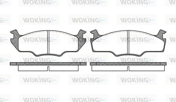 Woking P0213.00 - Тормозные колодки, дисковые, комплект autospares.lv