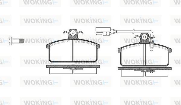 Woking P0283.12 - Тормозные колодки, дисковые, комплект autospares.lv