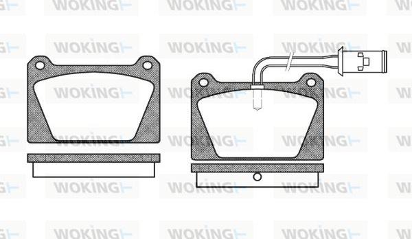 Woking P0223.02 - Тормозные колодки, дисковые, комплект autospares.lv