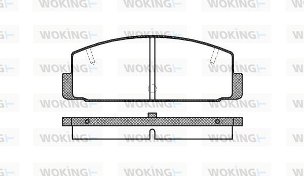 Woking P0793.10 - Тормозные колодки, дисковые, комплект autospares.lv