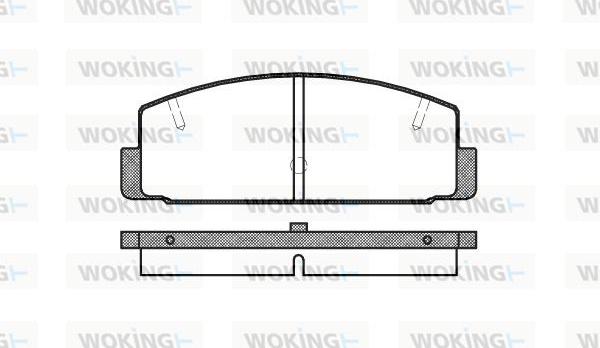 Woking P0793.20 - Тормозные колодки, дисковые, комплект autospares.lv