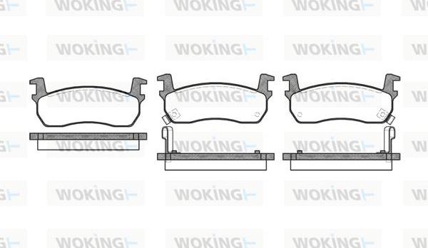 Woking P0743.02 - Тормозные колодки, дисковые, комплект autospares.lv