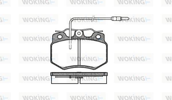 Woking P0703.04 - Тормозные колодки, дисковые, комплект autospares.lv