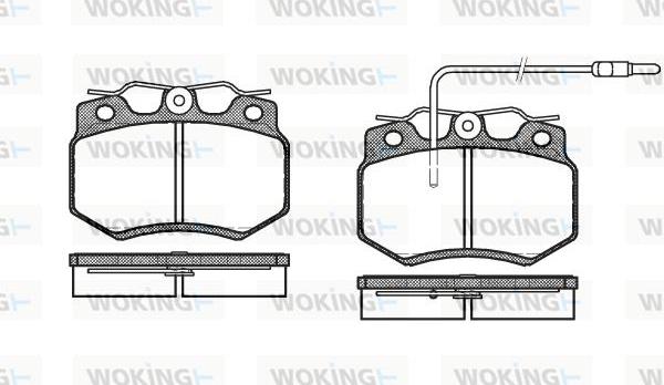 Woking P0703.02 - Тормозные колодки, дисковые, комплект autospares.lv