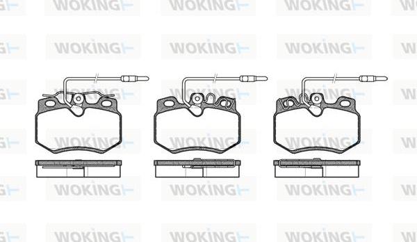 Woking P0703.14 - Тормозные колодки, дисковые, комплект autospares.lv