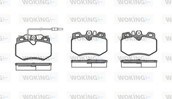 Woking P0703.12 - Тормозные колодки, дисковые, комплект autospares.lv