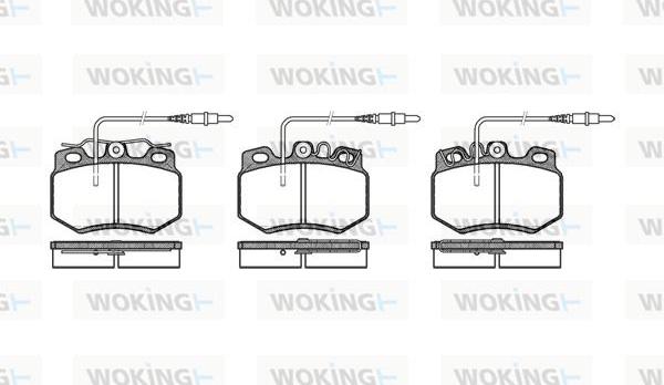 Woking P0703.34 - Тормозные колодки, дисковые, комплект autospares.lv