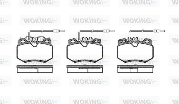 Woking P0703.24 - Тормозные колодки, дисковые, комплект autospares.lv