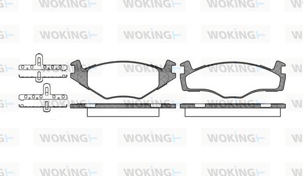 Woking P0713.60 - Тормозные колодки, дисковые, комплект autospares.lv