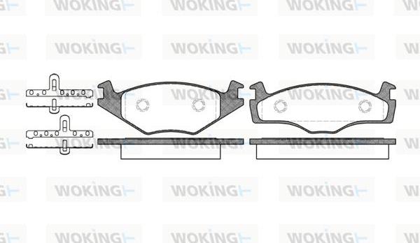 Woking P0713.05 - Тормозные колодки, дисковые, комплект autospares.lv