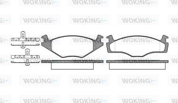 Woking P0713.10 - Тормозные колодки, дисковые, комплект autospares.lv