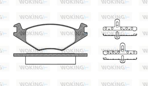 Woking P0713.20 - Тормозные колодки, дисковые, комплект autospares.lv