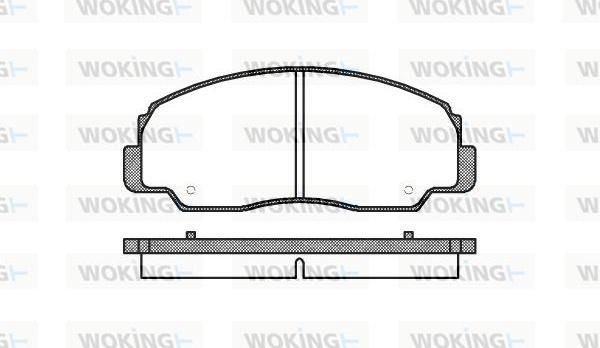 Woking P0783.20 - Тормозные колодки, дисковые, комплект autospares.lv