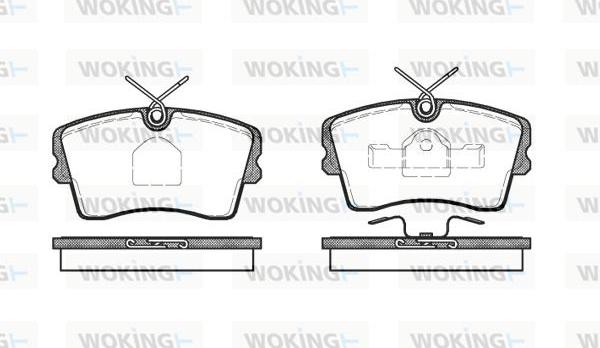 Woking P0733.10 - Тормозные колодки, дисковые, комплект autospares.lv