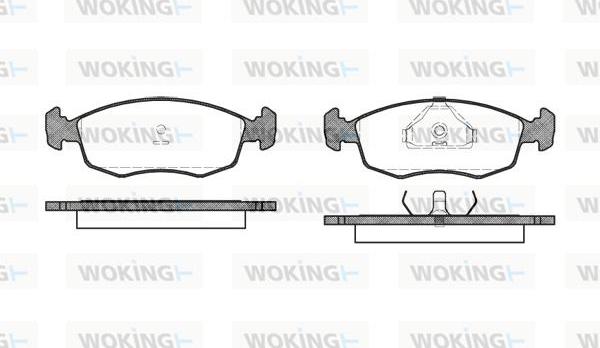 Woking P0723.00 - Тормозные колодки, дисковые, комплект autospares.lv