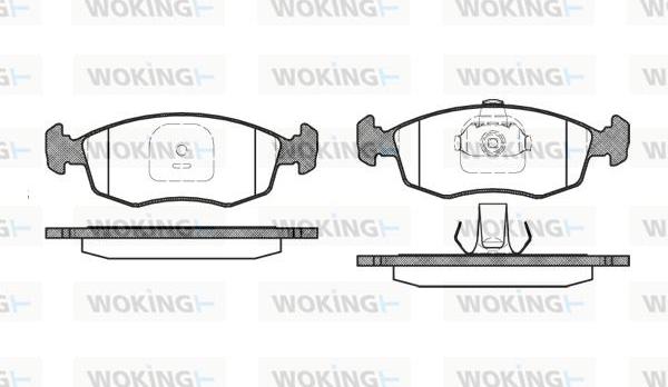 Woking P0723.10 - Тормозные колодки, дисковые, комплект autospares.lv