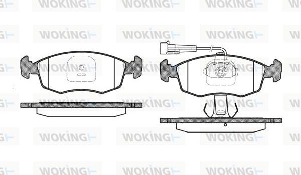 Woking P0723.12 - Тормозные колодки, дисковые, комплект autospares.lv