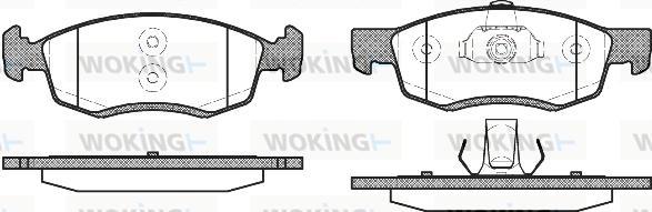 Woking P0723.32 - Тормозные колодки, дисковые, комплект autospares.lv